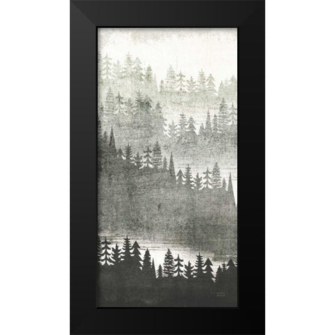 Mountainscape Silver Panel I Black Modern Wood Framed Art Print by Mullan, Michael