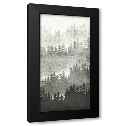 Mountainscape Silver Panel III Black Modern Wood Framed Art Print with Double Matting by Mullan, Michael
