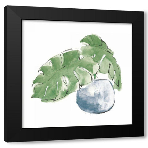 Plant Big Leaf IV Dark Green Black Modern Wood Framed Art Print by Paschke, Chris