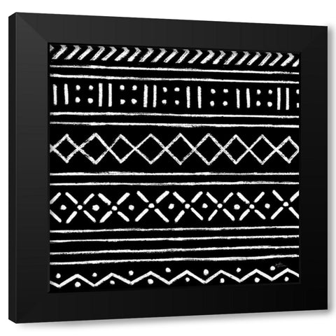 Jungle Love Pattern V Sq I BW Black Modern Wood Framed Art Print by Penner, Janelle