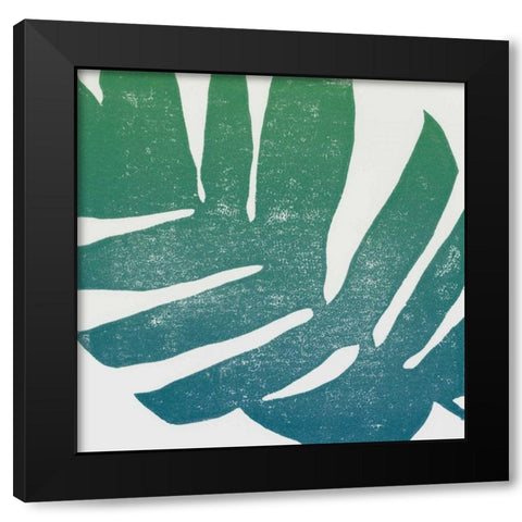 Tropical Treasures II Blue Green Black Modern Wood Framed Art Print with Double Matting by Hershey, Moira