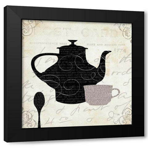 Cream and Sugar I Black Modern Wood Framed Art Print with Double Matting by Pela