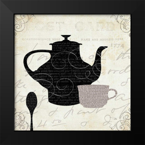 Cream and Sugar I Black Modern Wood Framed Art Print by Pela