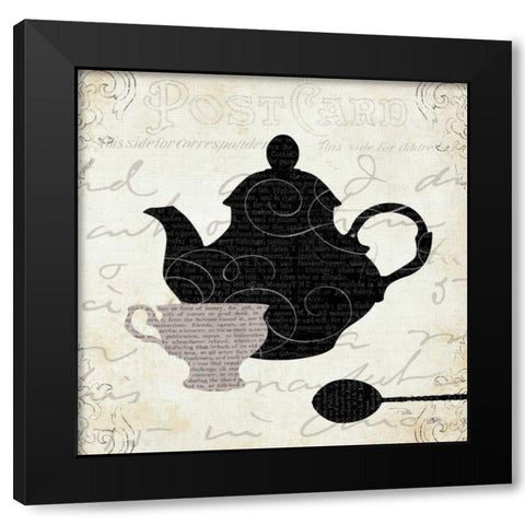 Cream and Sugar II Black Modern Wood Framed Art Print by Pela