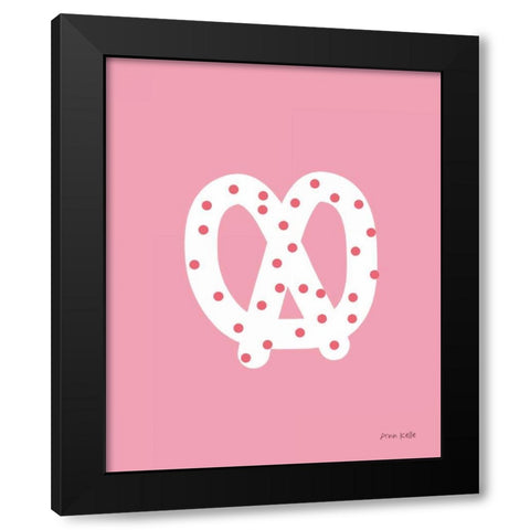 Pretzel Black Modern Wood Framed Art Print with Double Matting by Kelle, Ann