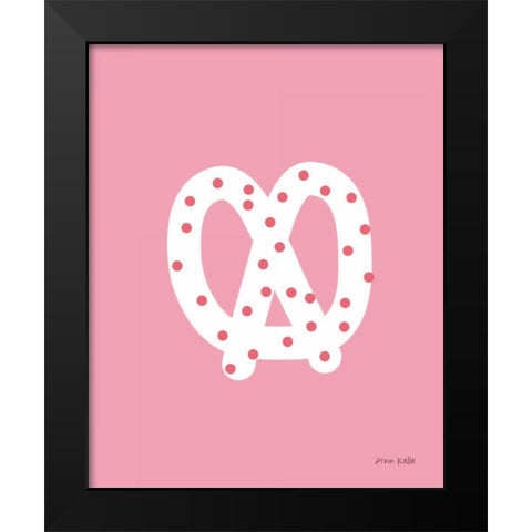 Pretzel Black Modern Wood Framed Art Print by Kelle, Ann