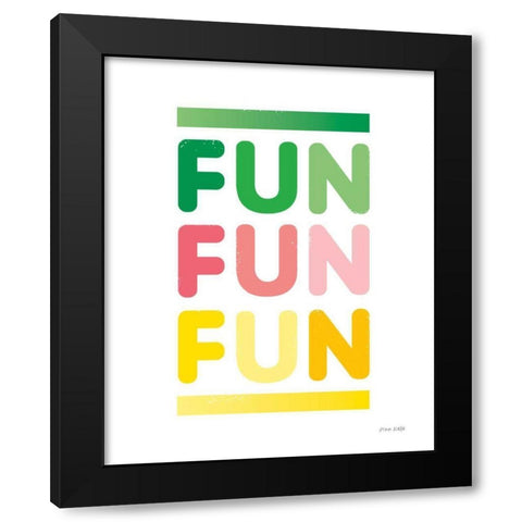 Fun Black Modern Wood Framed Art Print by Kelle, Ann