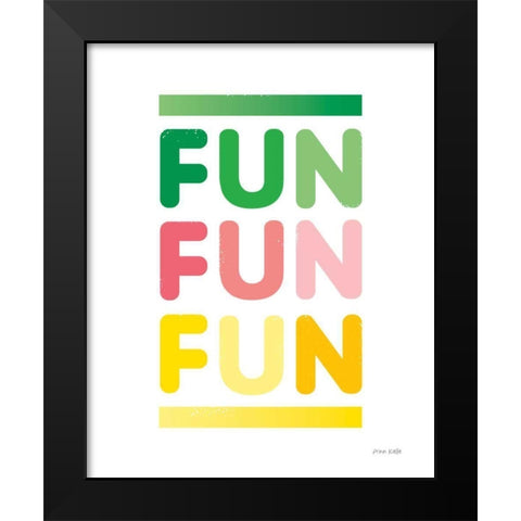 Fun Black Modern Wood Framed Art Print by Kelle, Ann