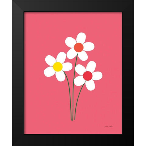 Daisies I Black Modern Wood Framed Art Print by Kelle, Ann