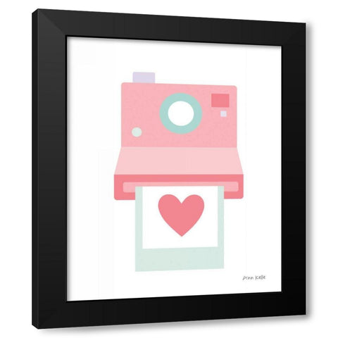Polaroid Camera Black Modern Wood Framed Art Print with Double Matting by Kelle, Ann