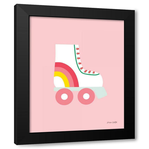 Rollerskate Black Modern Wood Framed Art Print by Kelle, Ann