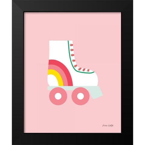 Rollerskate Black Modern Wood Framed Art Print by Kelle, Ann