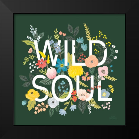 Wild Garden I Green Black Modern Wood Framed Art Print by Marshall, Laura