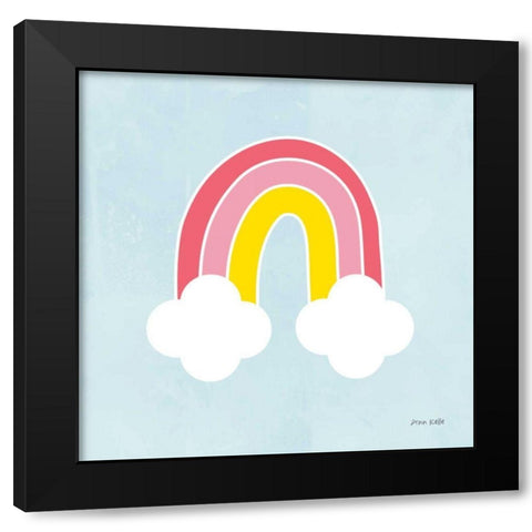 Her Rainbow Black Modern Wood Framed Art Print with Double Matting by Kelle, Ann