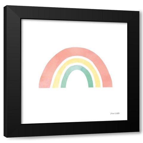 Pastel Rainbow I Black Modern Wood Framed Art Print by Kelle, Ann