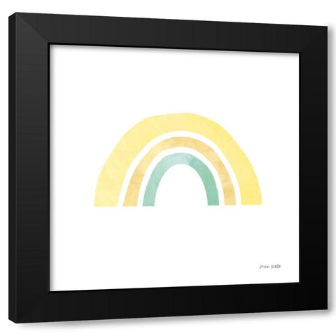 Pastel Rainbow II Black Modern Wood Framed Art Print with Double Matting by Kelle, Ann