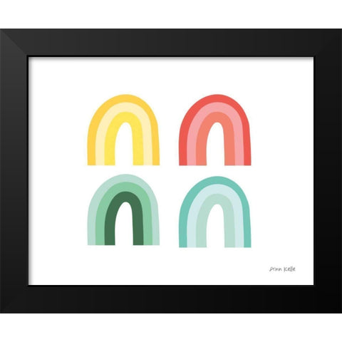 Rainbow Colors I Black Modern Wood Framed Art Print by Kelle, Ann