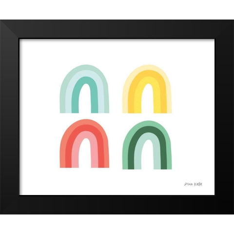 Rainbow Colors II Black Modern Wood Framed Art Print by Kelle, Ann