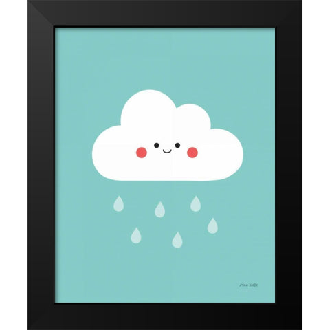 Happy Cloud II Black Modern Wood Framed Art Print by Kelle, Ann