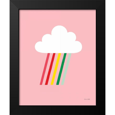 Rainbow Rays I Black Modern Wood Framed Art Print by Kelle, Ann