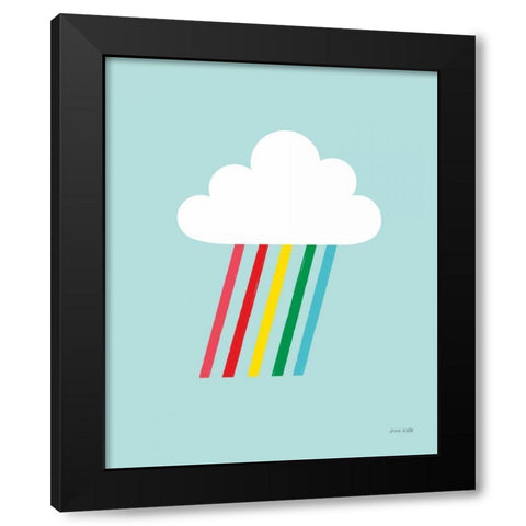Rainbow Rays II Black Modern Wood Framed Art Print with Double Matting by Kelle, Ann