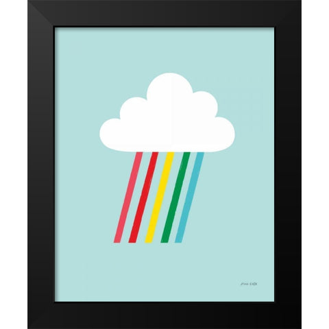 Rainbow Rays II Black Modern Wood Framed Art Print by Kelle, Ann