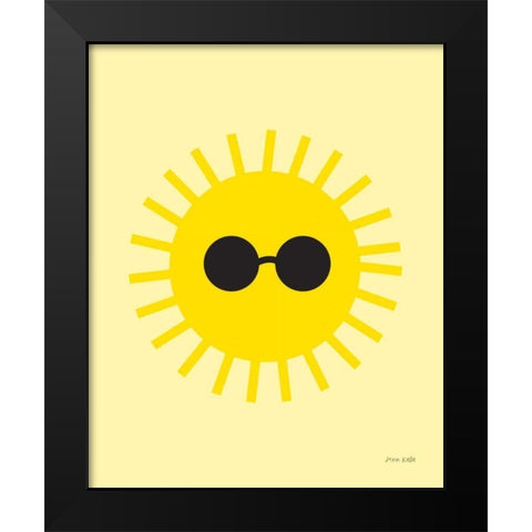 Sunny Black Modern Wood Framed Art Print by Kelle, Ann