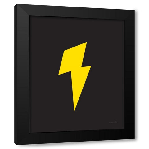 Lightning Black Modern Wood Framed Art Print with Double Matting by Kelle, Ann