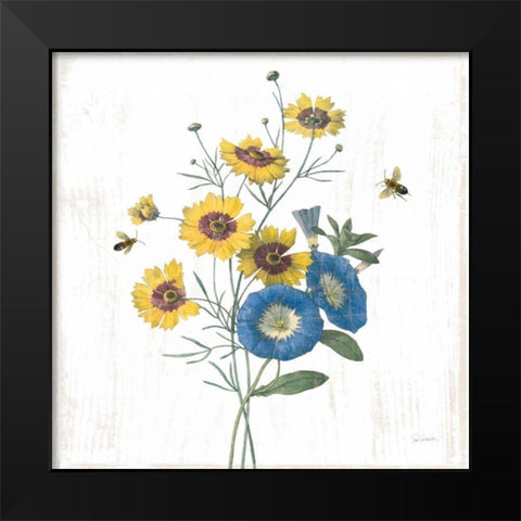 White Barn Flowers VIII Sq Black Modern Wood Framed Art Print by Schlabach, Sue