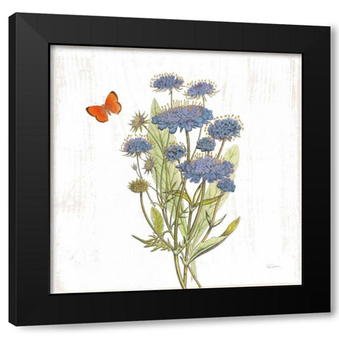 White Barn Flowers IX Sq Black Modern Wood Framed Art Print with Double Matting by Schlabach, Sue