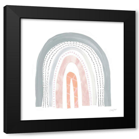 Boho Rainbow I Black Modern Wood Framed Art Print by Prahl, Courtney