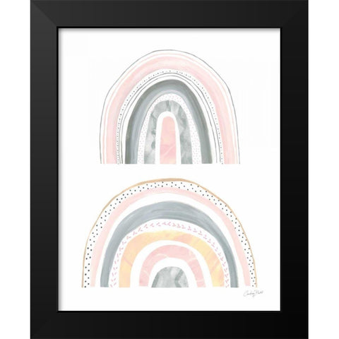 Boho Rainbow III Black Modern Wood Framed Art Print by Prahl, Courtney