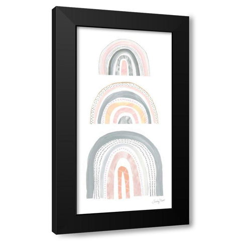 Boho Rainbow V Black Modern Wood Framed Art Print by Prahl, Courtney