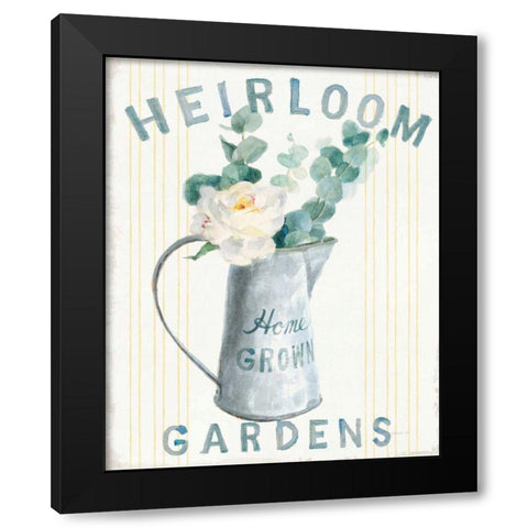 Floursack Home V Black Modern Wood Framed Art Print by Nai, Danhui