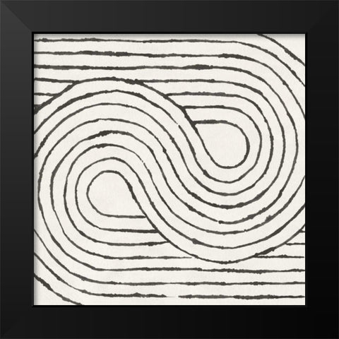 Rainbow Road I BW Black Modern Wood Framed Art Print by Hershey, Moira