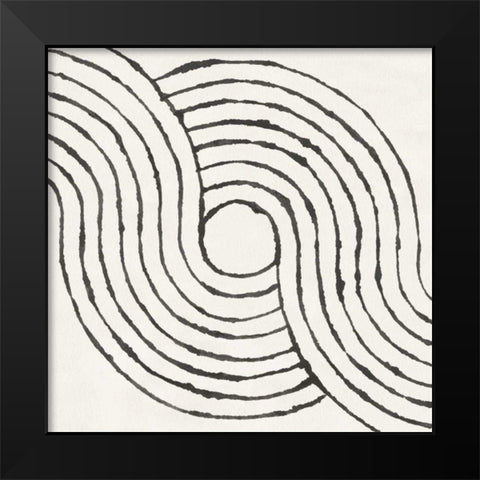 Rainbow Road II BW Black Modern Wood Framed Art Print by Hershey, Moira