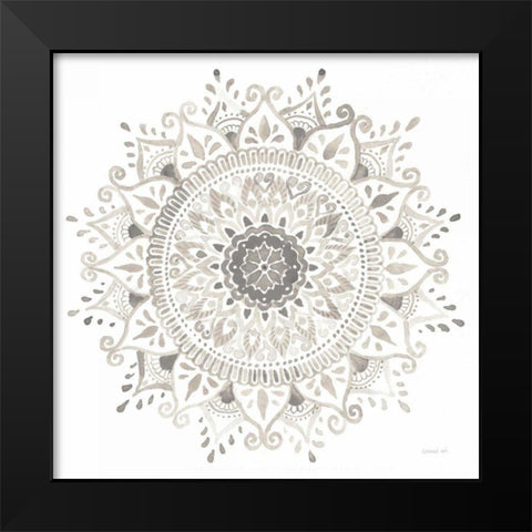 Mandala Delight I Neutral Black Modern Wood Framed Art Print by Nai, Danhui