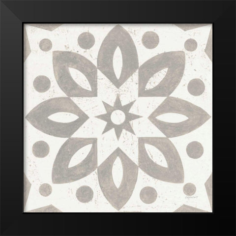 Winter Caravan Tile I Black Modern Wood Framed Art Print by Lovell, Kathrine