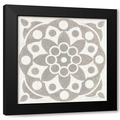 Winter Caravan Tile II Black Modern Wood Framed Art Print by Lovell, Kathrine