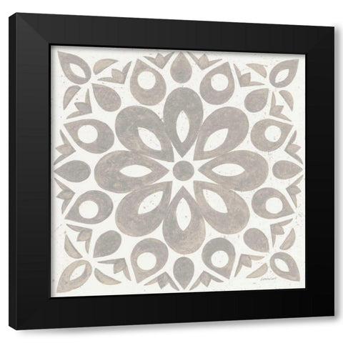 Winter Caravan Tile III Black Modern Wood Framed Art Print by Lovell, Kathrine