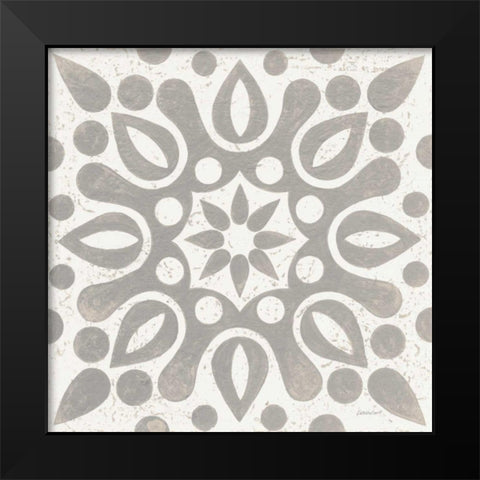 Winter Caravan Tile IV Black Modern Wood Framed Art Print by Lovell, Kathrine