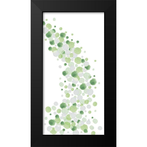 Dots Abstract I Black Modern Wood Framed Art Print by DeNeige, Elyse