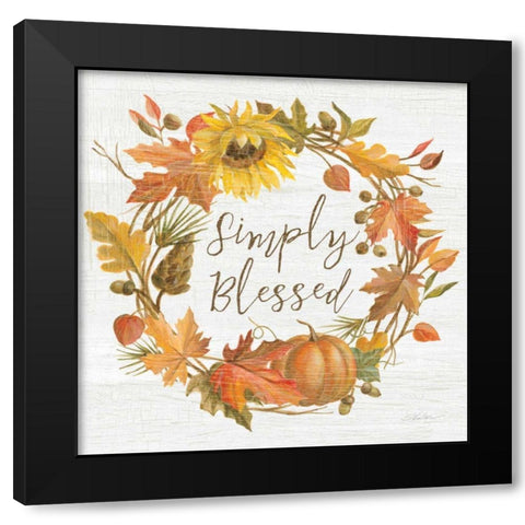 Fall Splendor VI Black Modern Wood Framed Art Print by Vassileva, Silvia