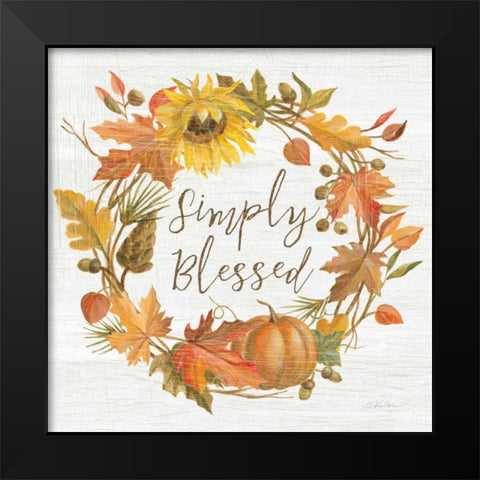 Fall Splendor VI Black Modern Wood Framed Art Print by Vassileva, Silvia