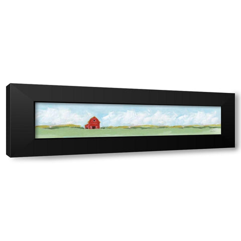 Country Feel Landscape Black Modern Wood Framed Art Print by Zaman, Farida
