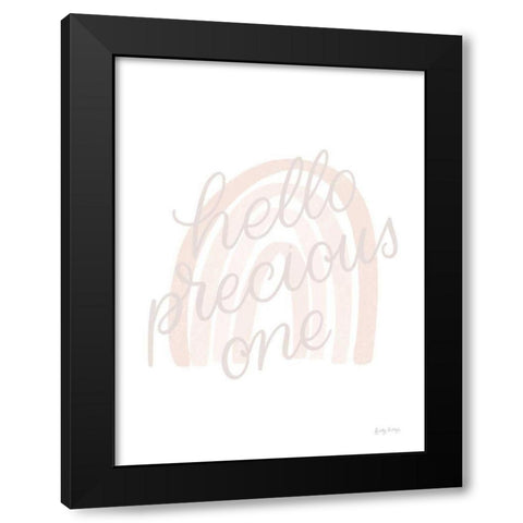 Boho Nursery III Blush Crop Black Modern Wood Framed Art Print with Double Matting by Thorns, Becky