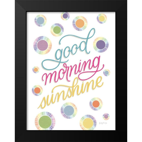 Boho Nursery V Rainbow Crop Black Modern Wood Framed Art Print by Thorns, Becky