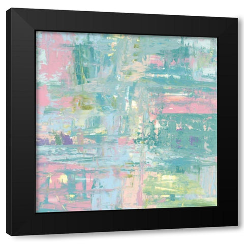 Islands Abstract II Pastel Black Modern Wood Framed Art Print with Double Matting by Rhue, Piper