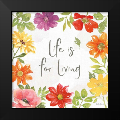 Farmhouse Floral II Black Modern Wood Framed Art Print by Grove, Beth