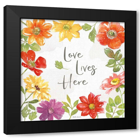 Farmhouse Floral III Black Modern Wood Framed Art Print by Grove, Beth